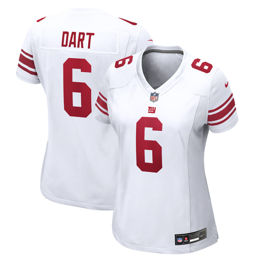 Women's New York Giants Jaxson Dart Nike  White Game Jersey - Image 1