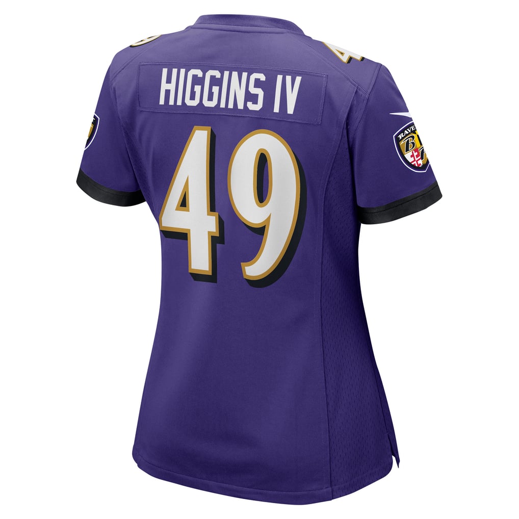 Women's Baltimore Ravens Jay Higgins IV Nike Purple Team Game Jersey