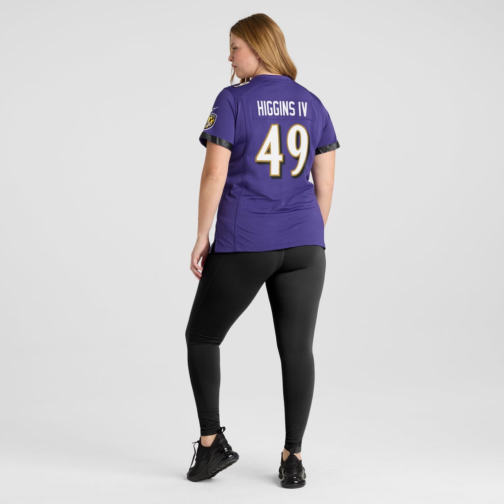 Women's Baltimore Ravens Jay Higgins IV Nike Purple Team Game Jersey