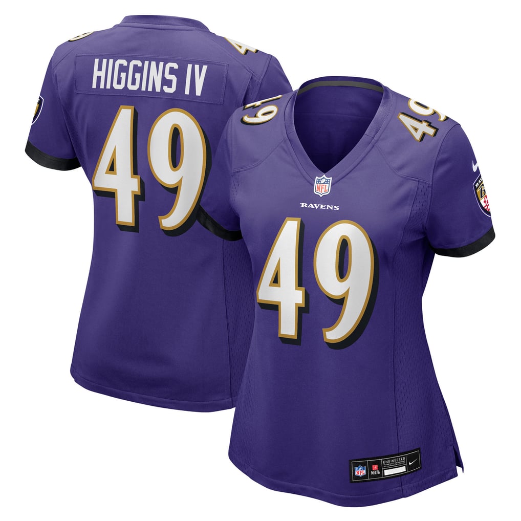 Women's Baltimore Ravens Jay Higgins IV Nike Purple Team Game Jersey