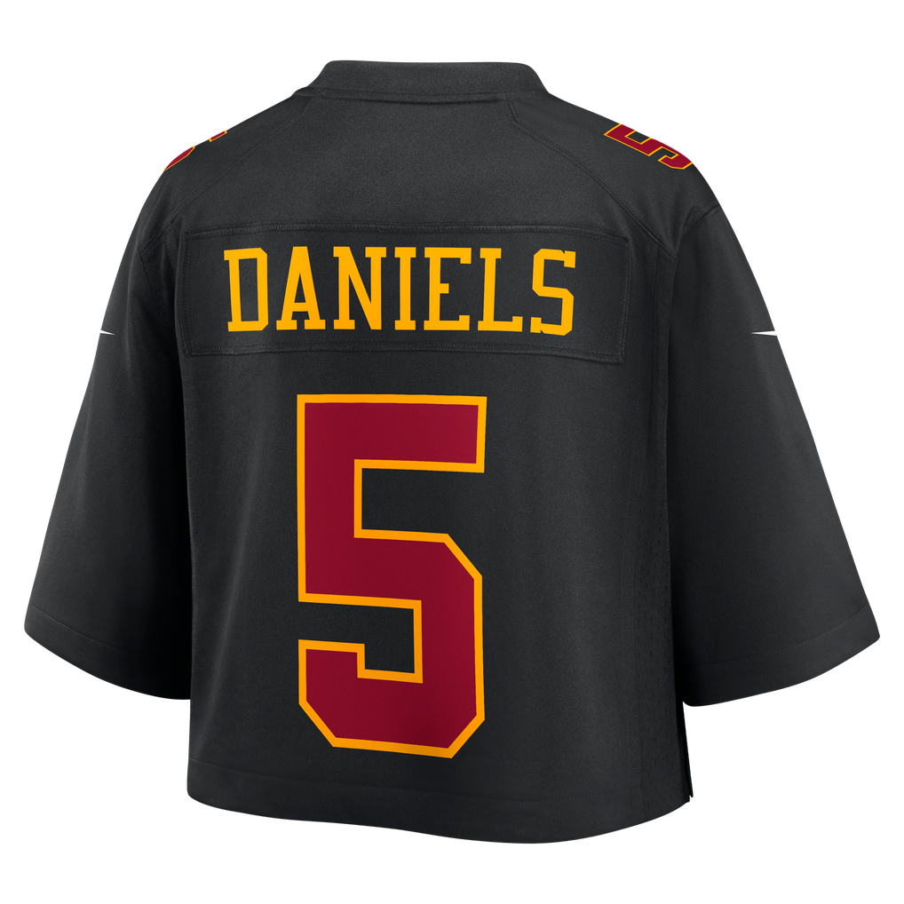 Women's Washington Commanders Jayden Daniels Nike Black Cropped Fashion Game Jersey - Image 4