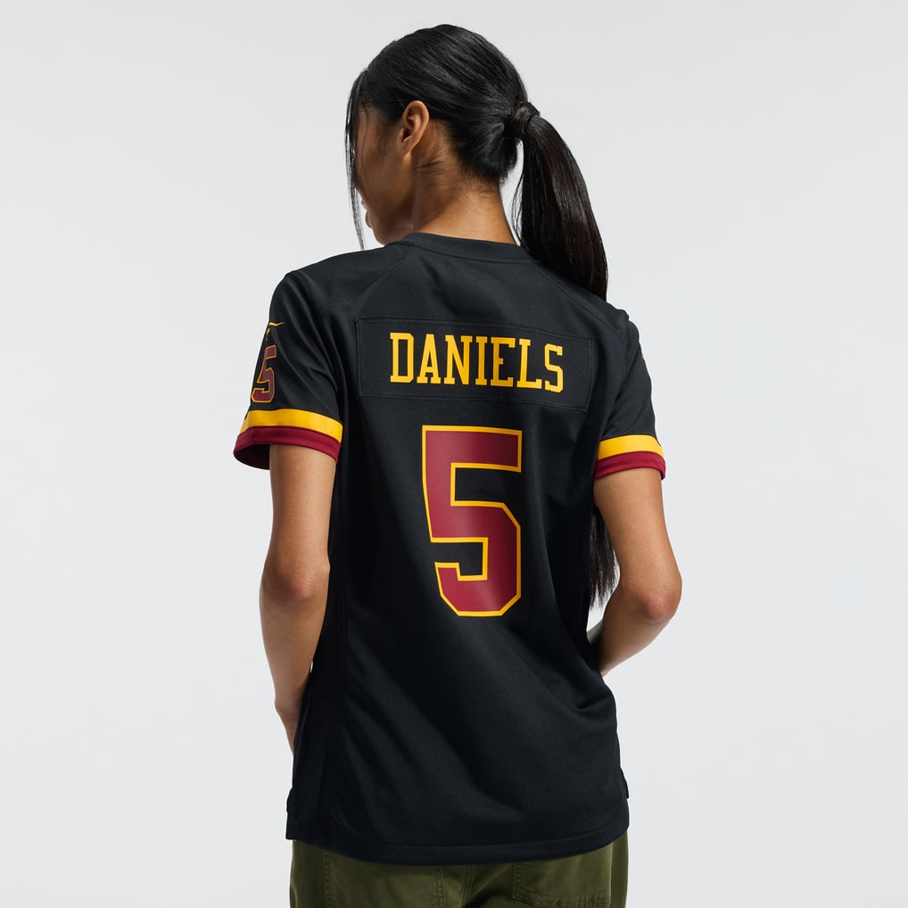 Women's Washington Commanders Jayden Daniels Nike Black Hail Raiser Alternate Game Jersey - Image 4