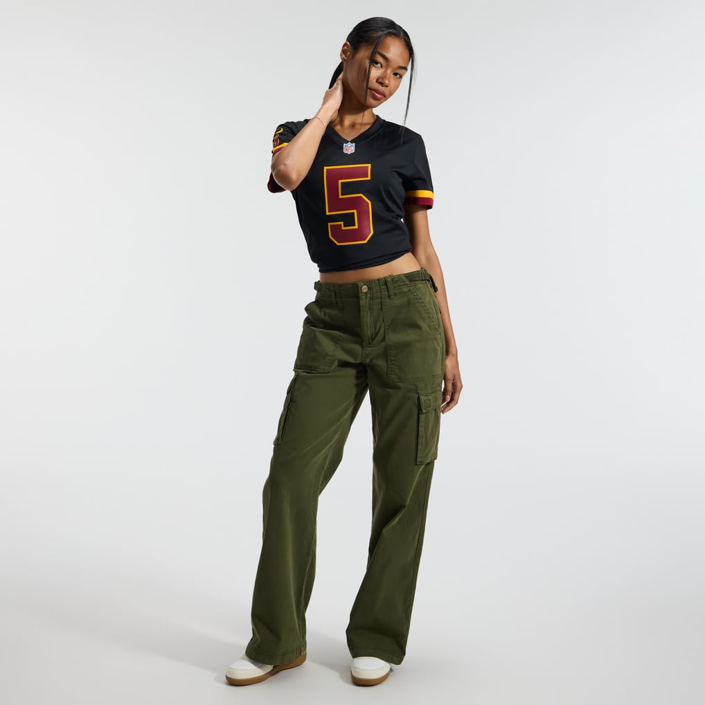 Women's Washington Commanders Jayden Daniels Nike Black Hail Raiser Alternate Game Jersey - Image 5