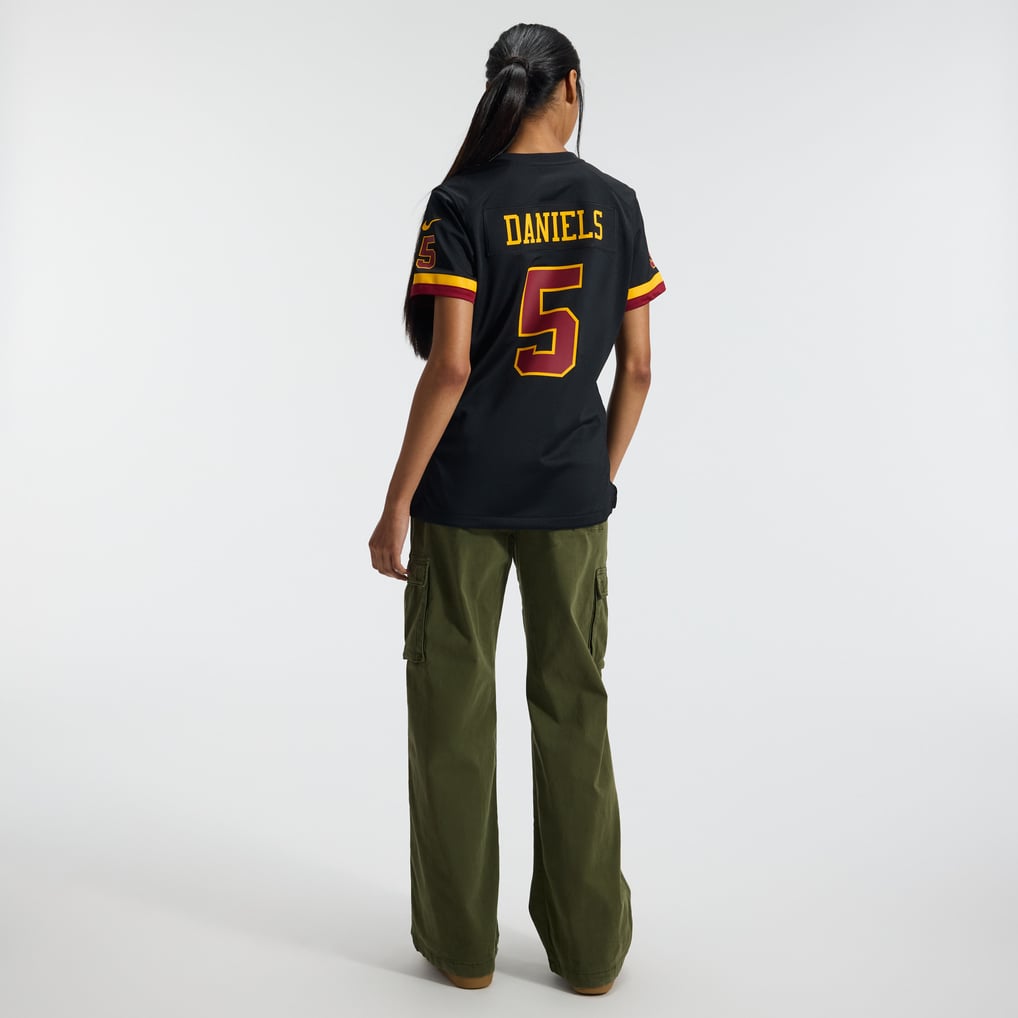Women's Washington Commanders Jayden Daniels Nike Black Hail Raiser Alternate Game Jersey - Image 6