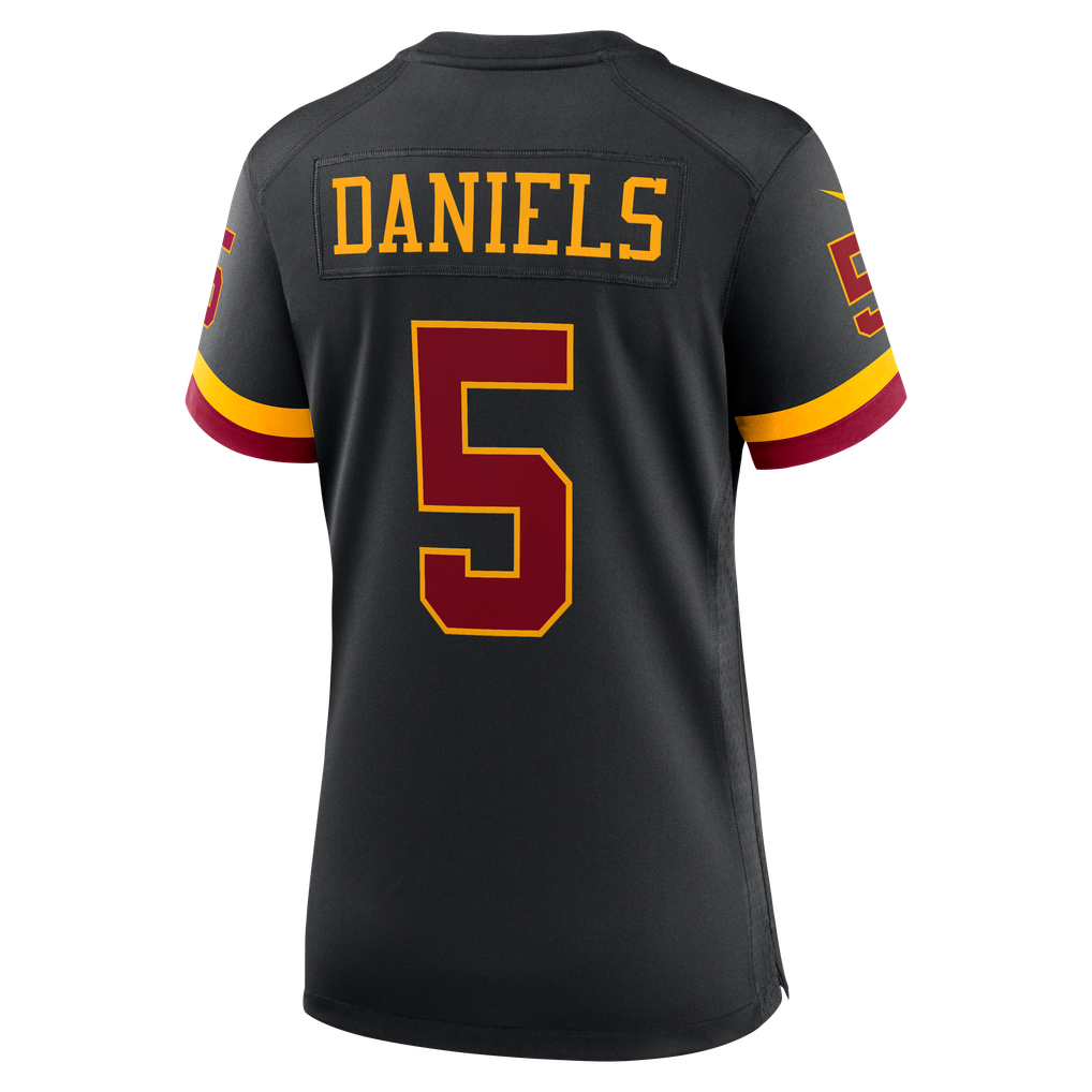 Women's Washington Commanders Jayden Daniels Nike Black Hail Raiser Alternate Game Jersey - Image 8