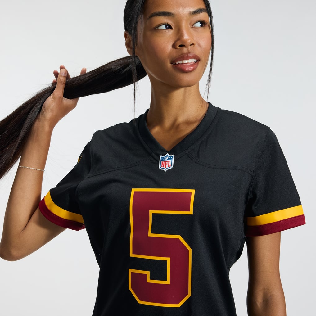 Women's Washington Commanders Jayden Daniels Nike Black Hail Raiser Alternate Game Jersey - Image 10