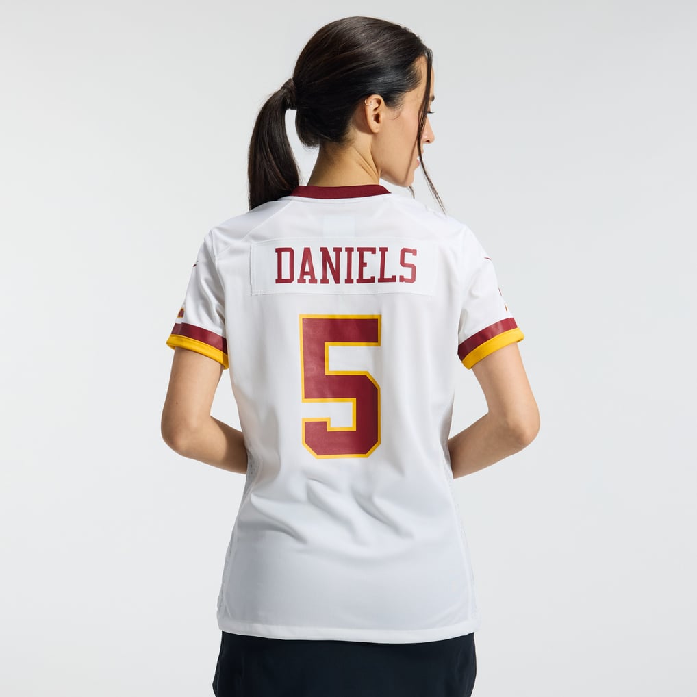 Women's Washington Commanders Jayden Daniels Nike White Game Super Bowl Era Jersey - Image 4