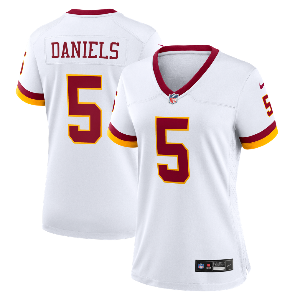 Women's Washington Commanders Jayden Daniels Nike White Game Super Bowl Era Jersey - Image 1