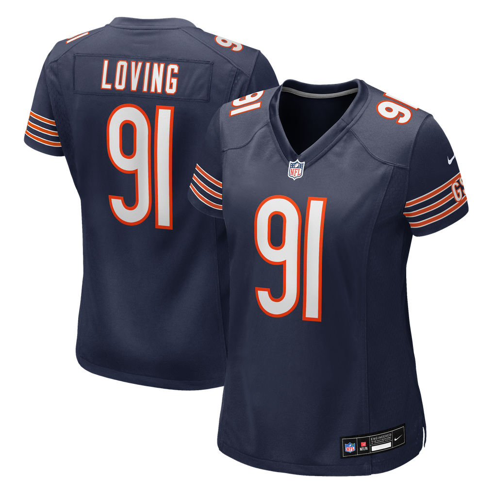 Women's Chicago Bears Jayden Loving Nike Navy Team Game Jersey - Image 1