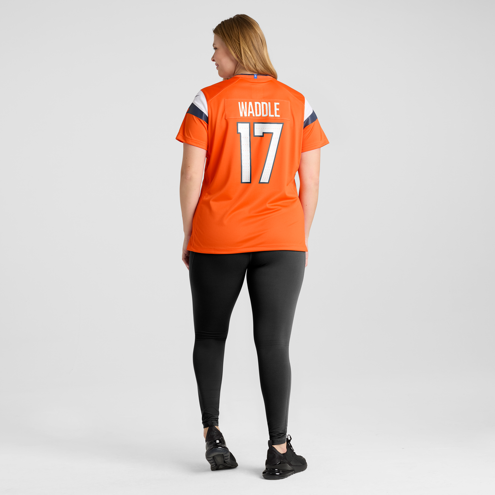 Women's Denver Broncos Jaylen Waddle Nike Orange Game Jersey - Image 8