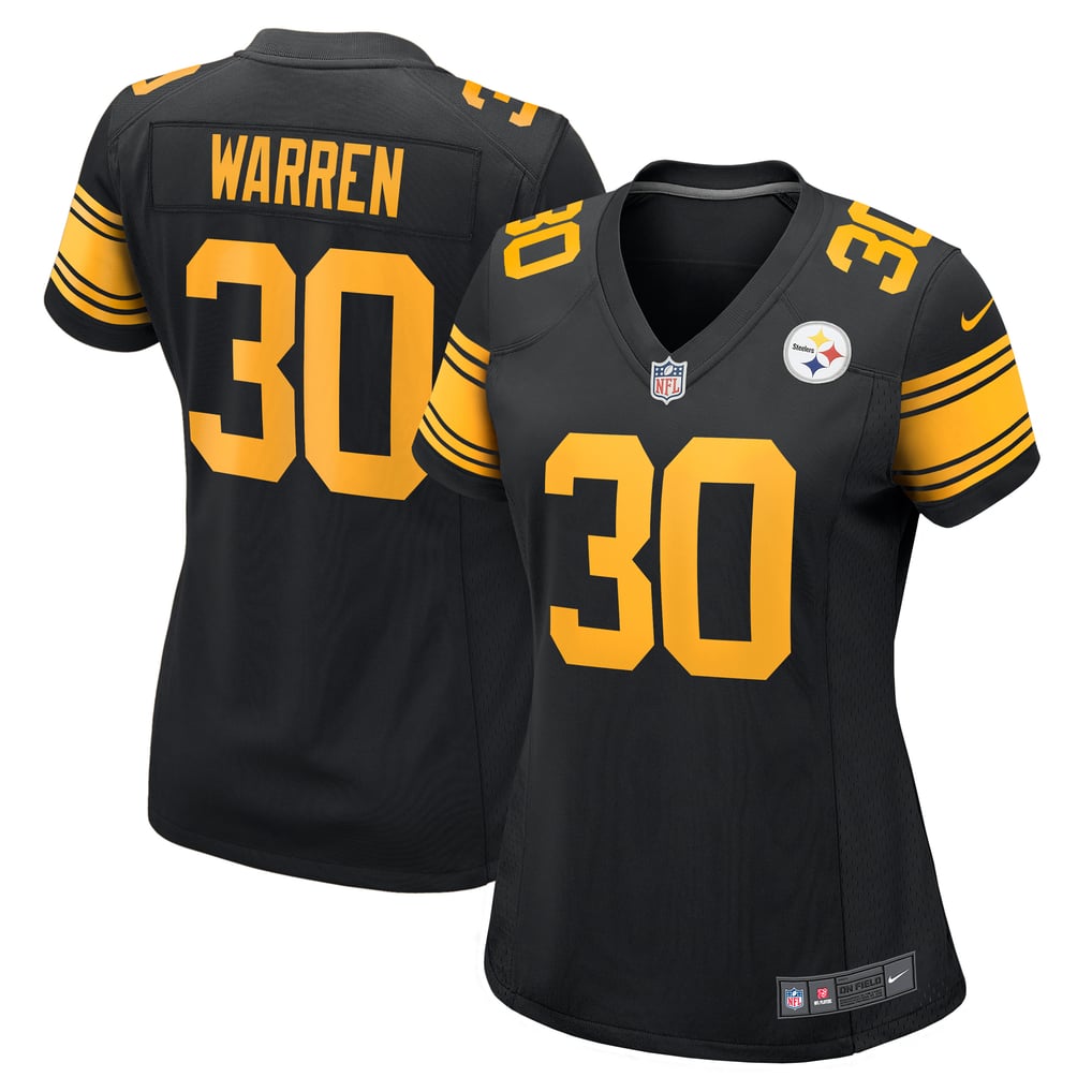 Women's Pittsburgh Steelers Jaylen Warren Nike  Black Alternate Game Jersey - Image 1