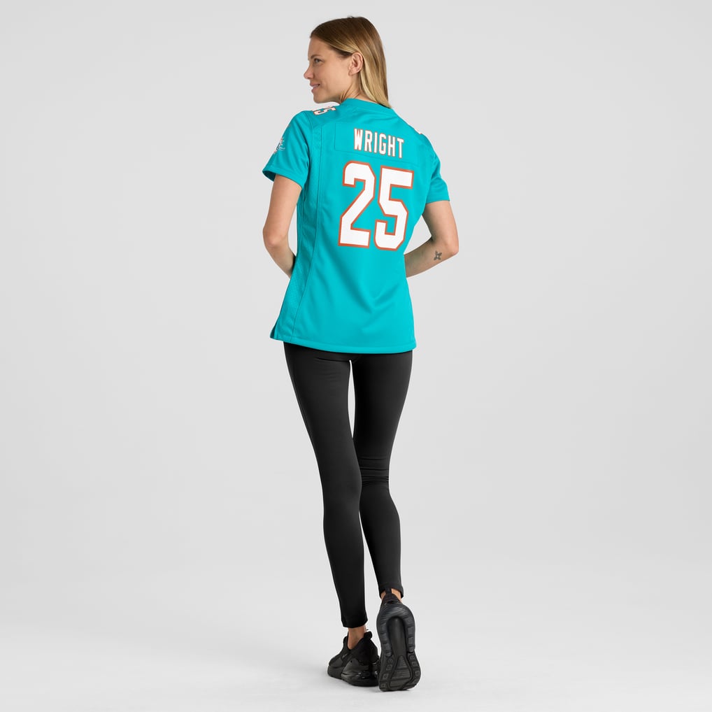Women's Miami Dolphins Jaylen Wright Nike  Aqua  Game Jersey - Image 6