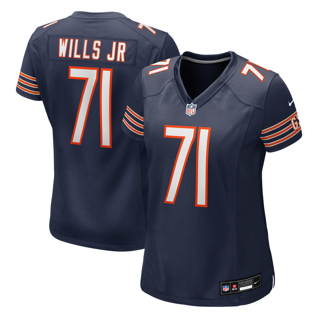 Women's Chicago Bears Jedrick Wills Jr. Nike Navy Team Game Jersey - Image 2