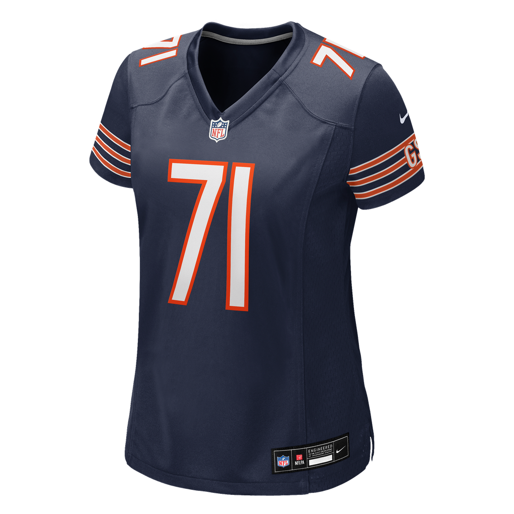 Women's Chicago Bears Jedrick Wills Jr. Nike Navy Team Game Jersey - Image 3