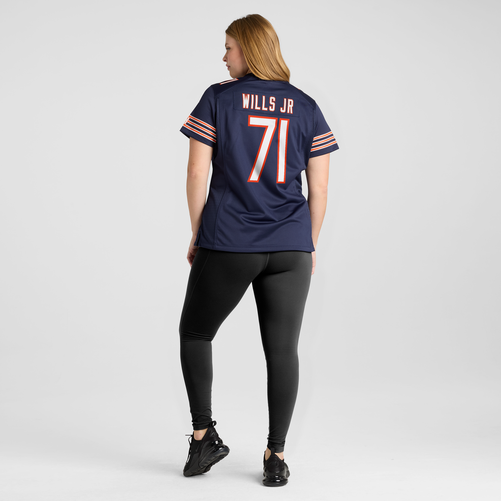 Women's Chicago Bears Jedrick Wills Jr. Nike Navy Team Game Jersey - Image 8