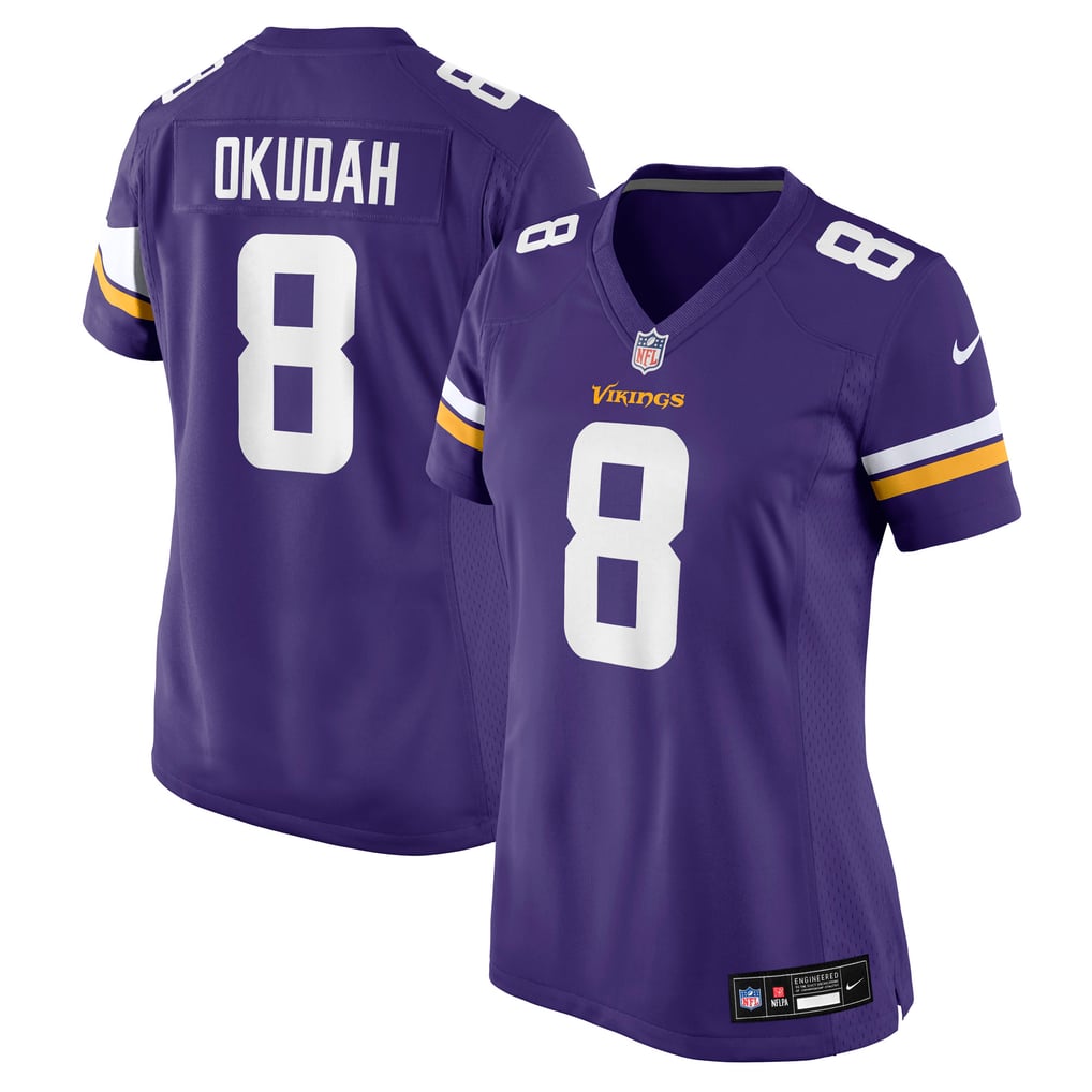 Women's Minnesota Vikings Jeff Okudah Nike  Purple Team Game Jersey - Image 2