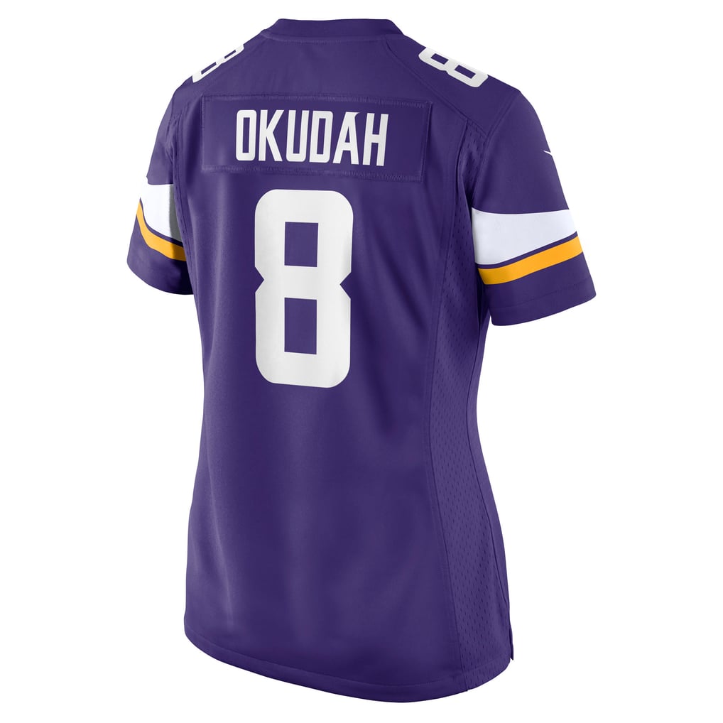 Women's Minnesota Vikings Jeff Okudah Nike  Purple Team Game Jersey - Image 4