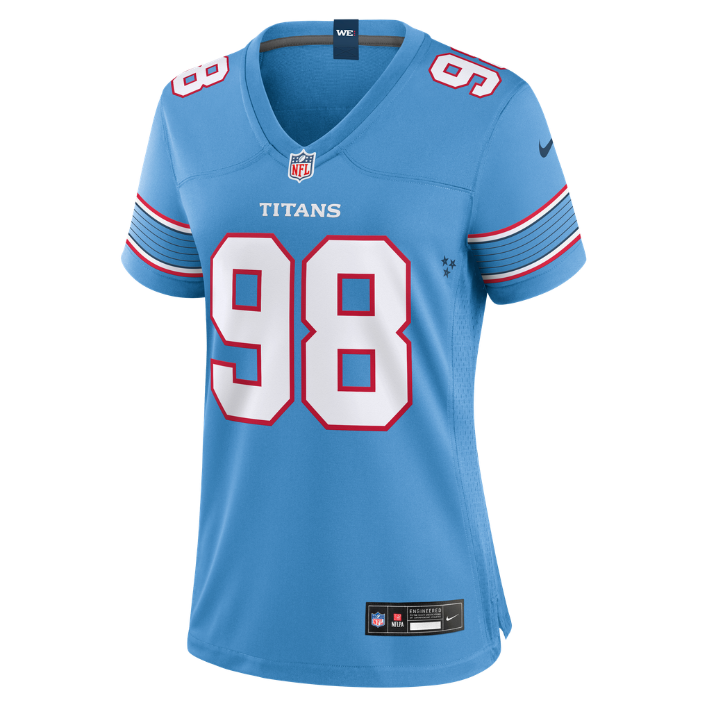 Women's Tennessee Titans Jeffery Simmons Nike Light Blue Game Jersey - Image 3