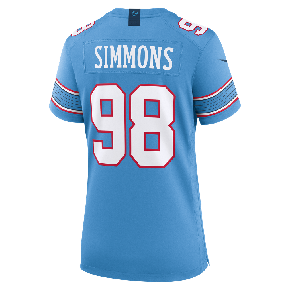 Women's Tennessee Titans Jeffery Simmons Nike Light Blue Game Jersey - Image 4