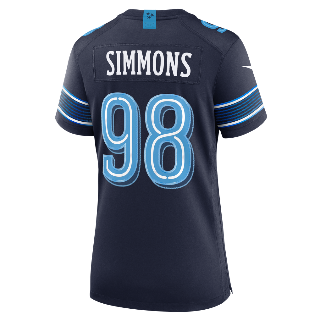 Women's Tennessee Titans Jeffery Simmons Nike Navy 2026 Rivalries Collection Game Jersey - Image 4