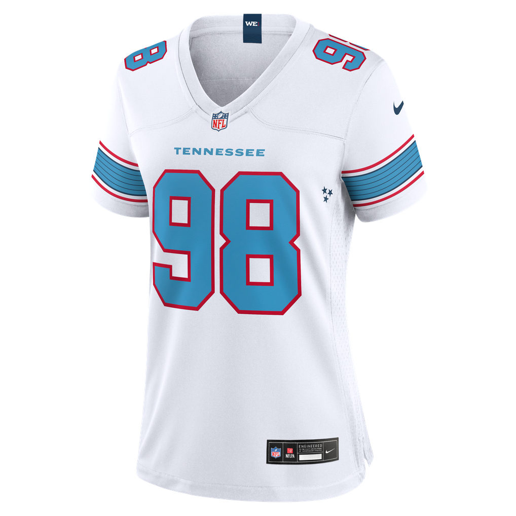 Women's Tennessee Titans Jeffery Simmons Nike White Game Jersey - Image 3