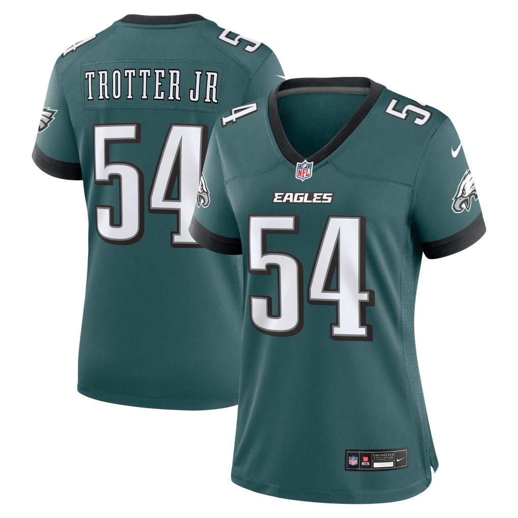 Women's Philadelphia Eagles Jeremiah Trotter Jr. Nike  Midnight Green Team Game Jersey - Image 1