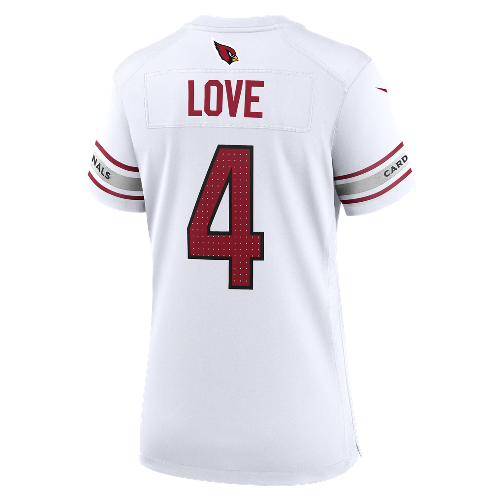 Women's Arizona Cardinals Jeremiyah Love Nike White Game Jersey - Image 4