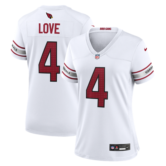 Women's Arizona Cardinals Jeremiyah Love Nike White Game Jersey - Image 1