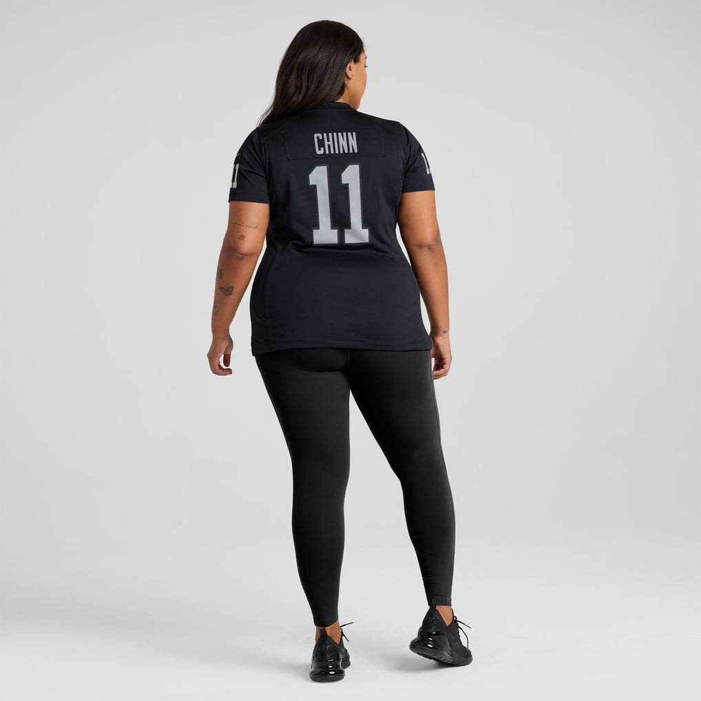 Women's Las Vegas Raiders Jeremy Chinn Nike  Black Team Game Jersey - Image 8