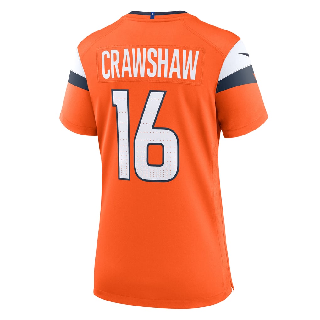 Women's Denver Broncos Jeremy Crawshaw Nike  Orange Team Game Jersey - Image 4