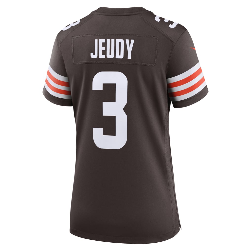 Women's Cleveland Browns Jerry Jeudy Nike Brown Game Jersey - Image 4