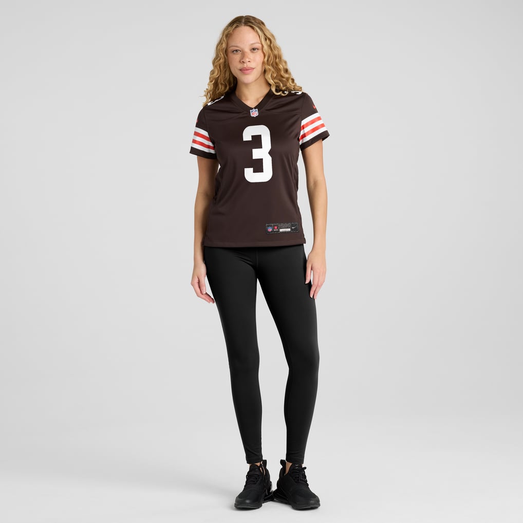Women's Cleveland Browns Jerry Jeudy Nike Brown Game Jersey - Image 5