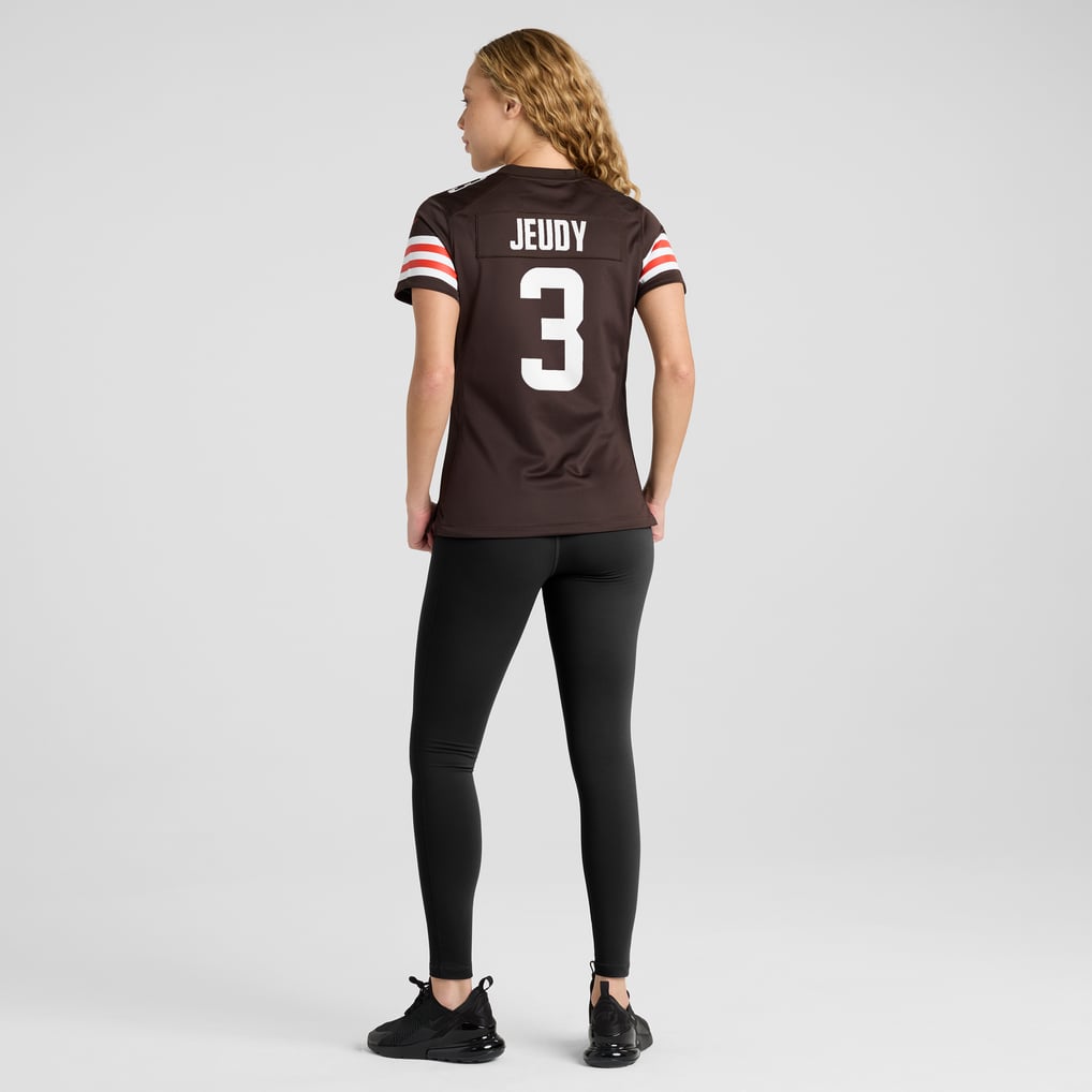 Women's Cleveland Browns Jerry Jeudy Nike Brown Game Jersey - Image 6