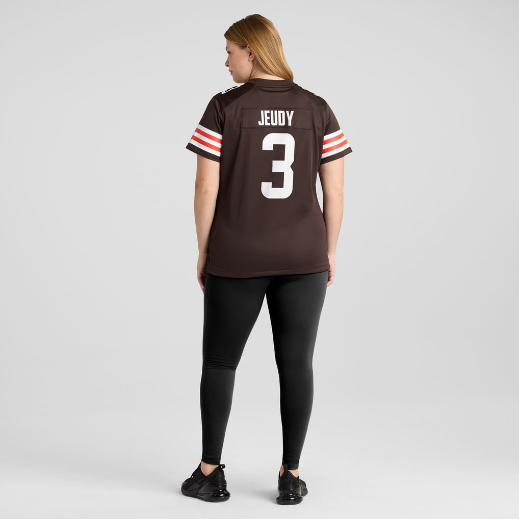 Women's Cleveland Browns Jerry Jeudy Nike Brown Game Jersey - Image 8