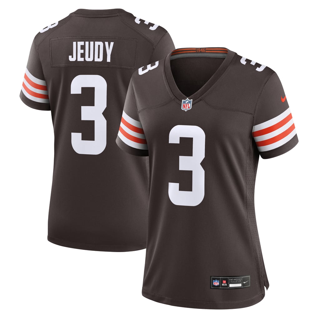Women's Cleveland Browns Jerry Jeudy Nike Brown Game Jersey - Image 1
