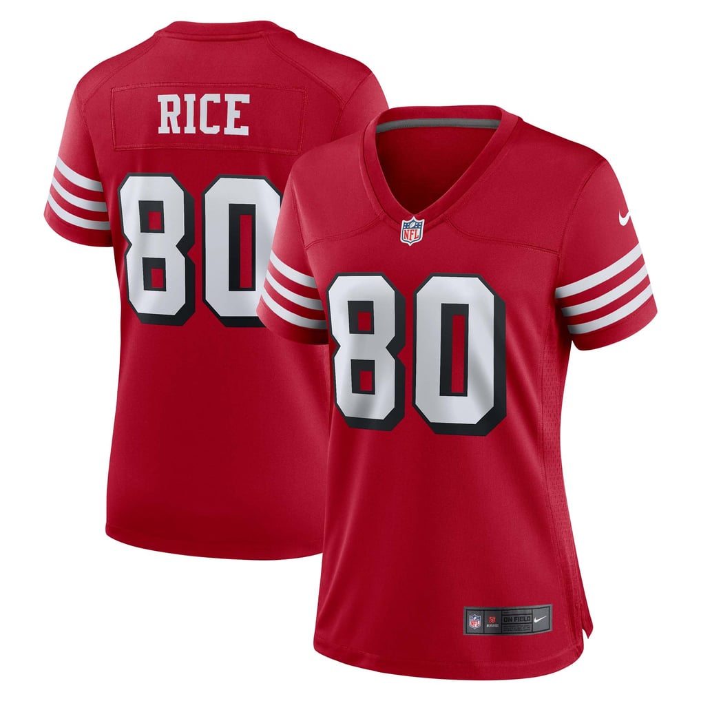 Women's San Francisco 49ers Jerry Rice Nike Scarlet Alternate Game Jersey - Image 1