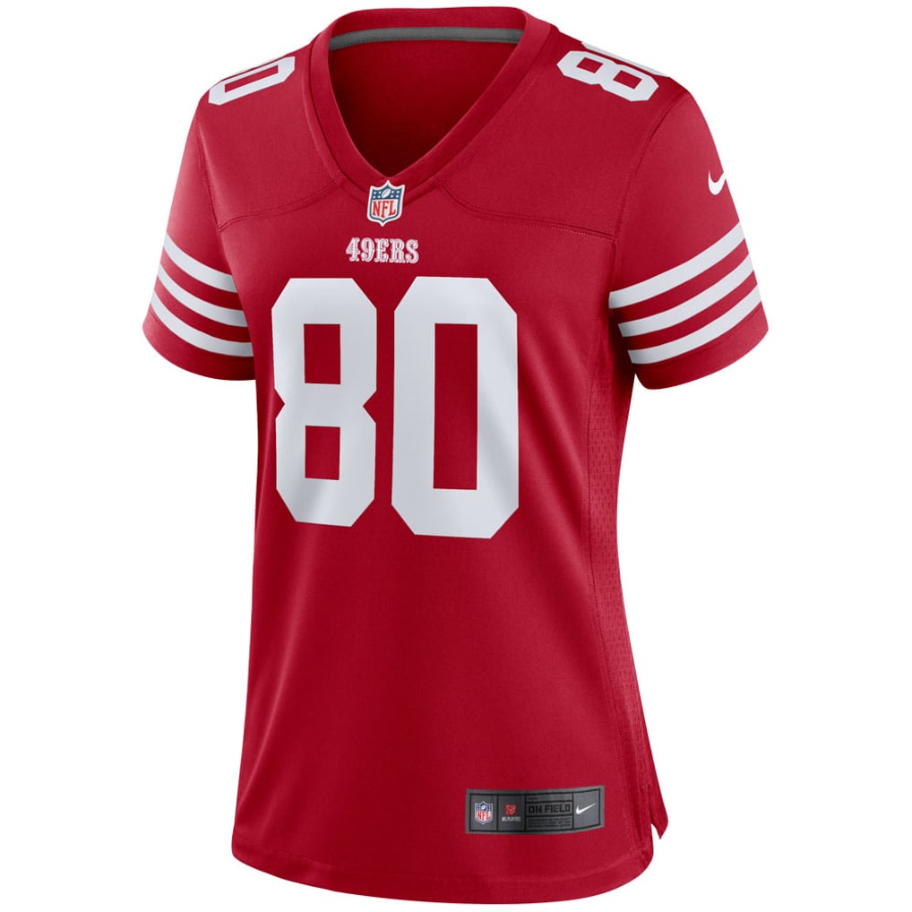 Women's San Francisco 49ers Jerry Rice Nike Scarlet Retired Player Game Jersey - Image 3