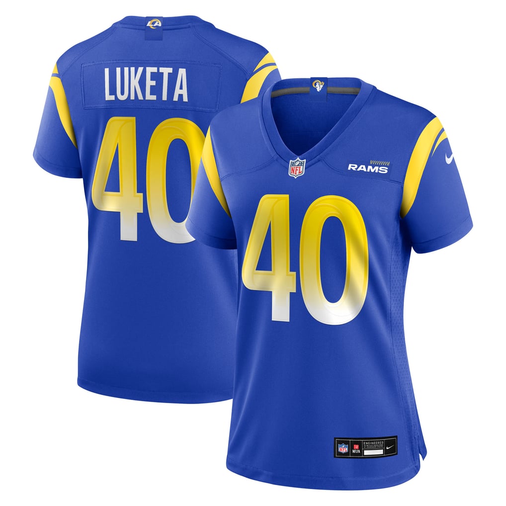 Women's Los Angeles Rams Jesse Luketa Nike  Royal Team Game Jersey - Image 1