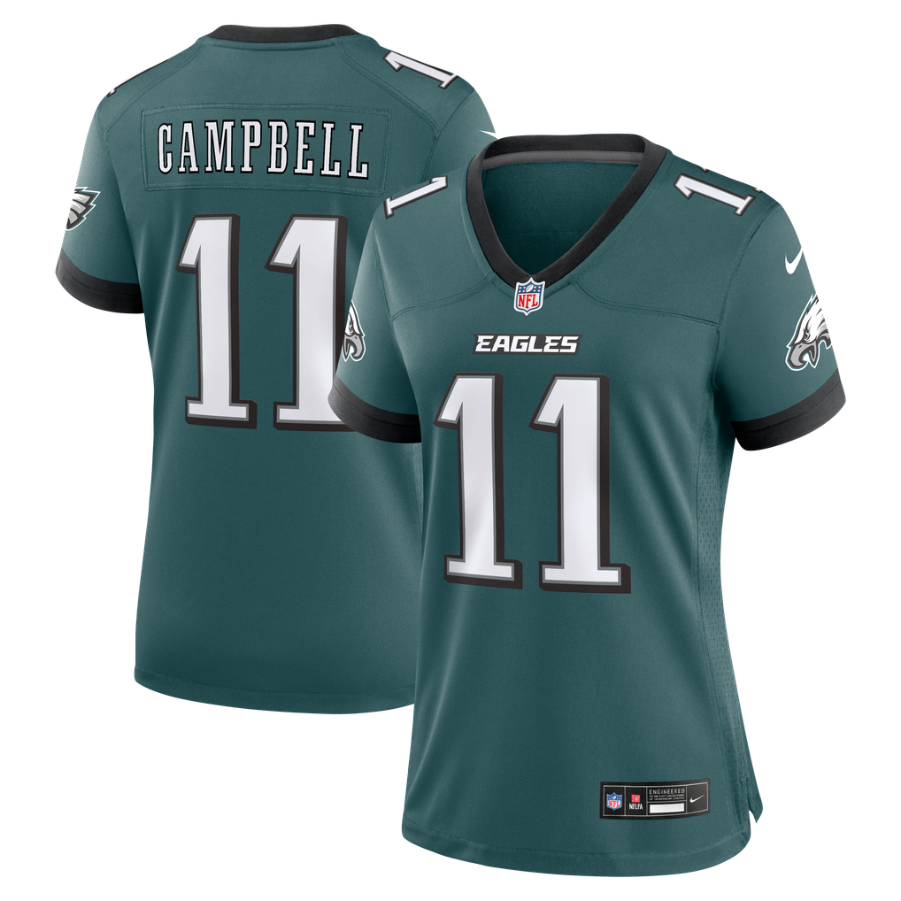 Women's Philadelphia Eagles Jihaad Campbell Nike Midnight Green Team Game Jersey - Image 2