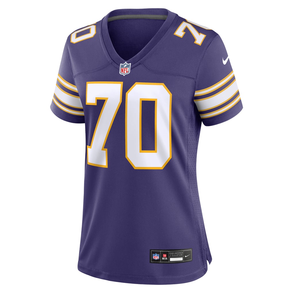 Women's Minnesota Vikings Jim Marshall Nike Purple Classic Retired Player Jersey - Image 3