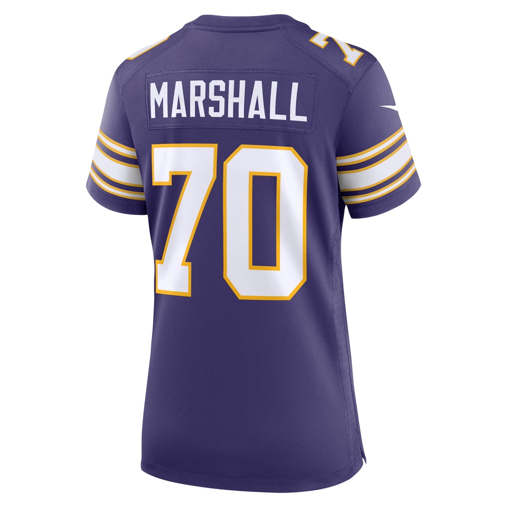 Women's Minnesota Vikings Jim Marshall Nike Purple Classic Retired Player Jersey - Image 4