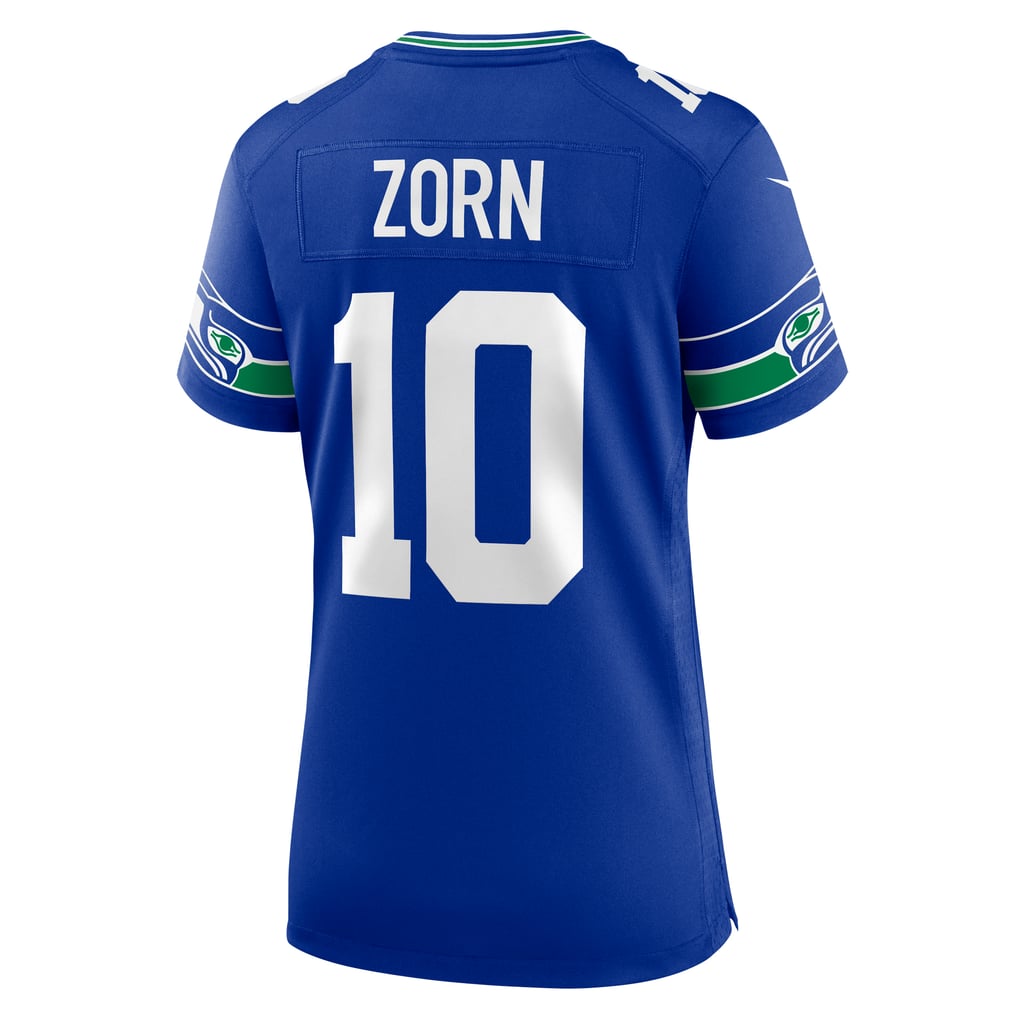 Women's Seattle Seahawks Jim Zorn Nike Royal Throwback Retired Player Game Jersey - Image 4