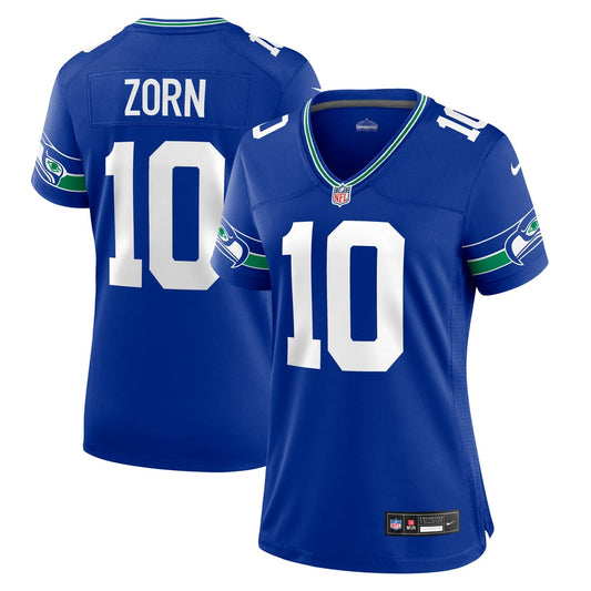 Women's Seattle Seahawks Jim Zorn Nike Royal Throwback Retired Player Game Jersey - Image 1