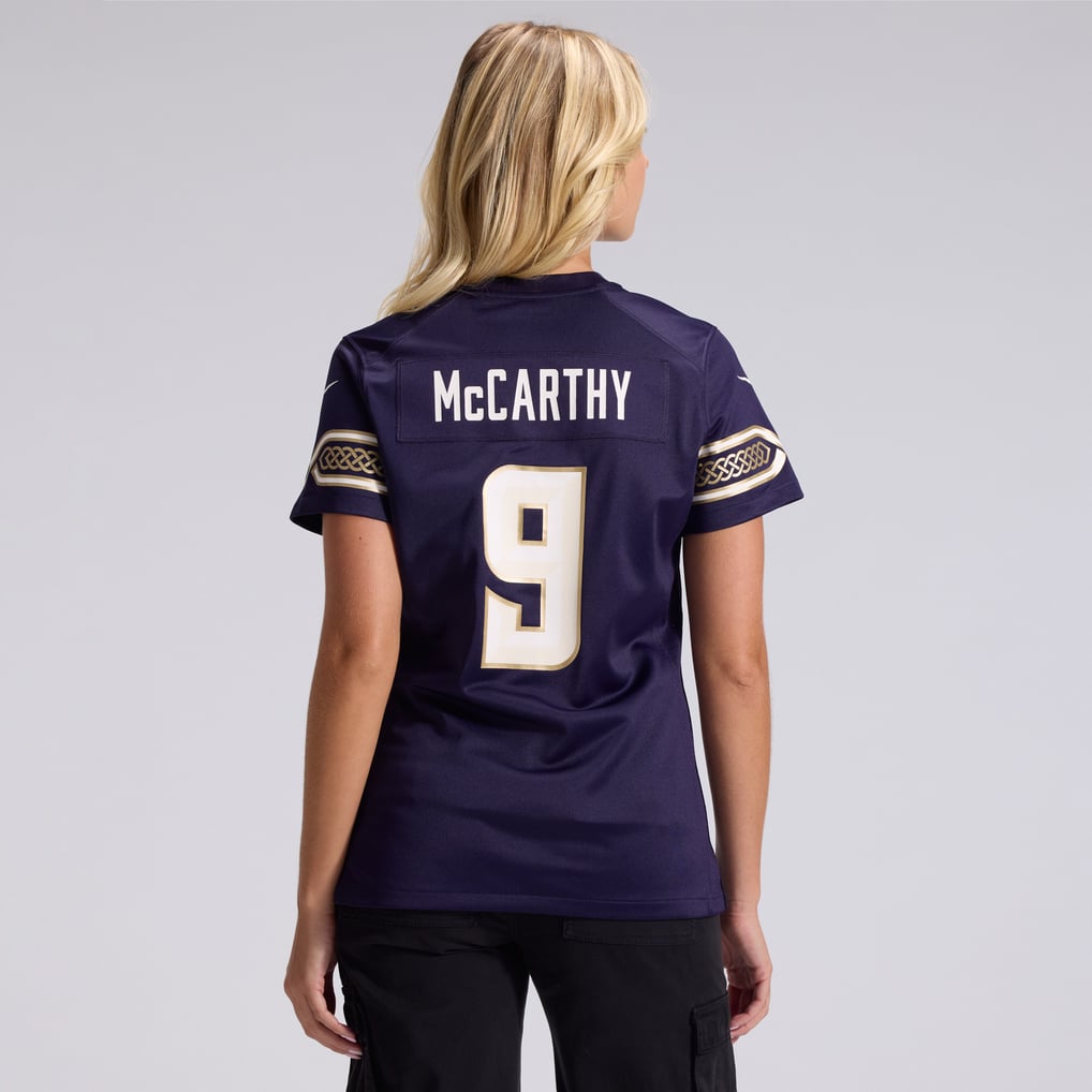 Women's Minnesota Vikings J.J McCarthy Nike Purple 2026 Rivalries Collection Game Jersey - Image 4