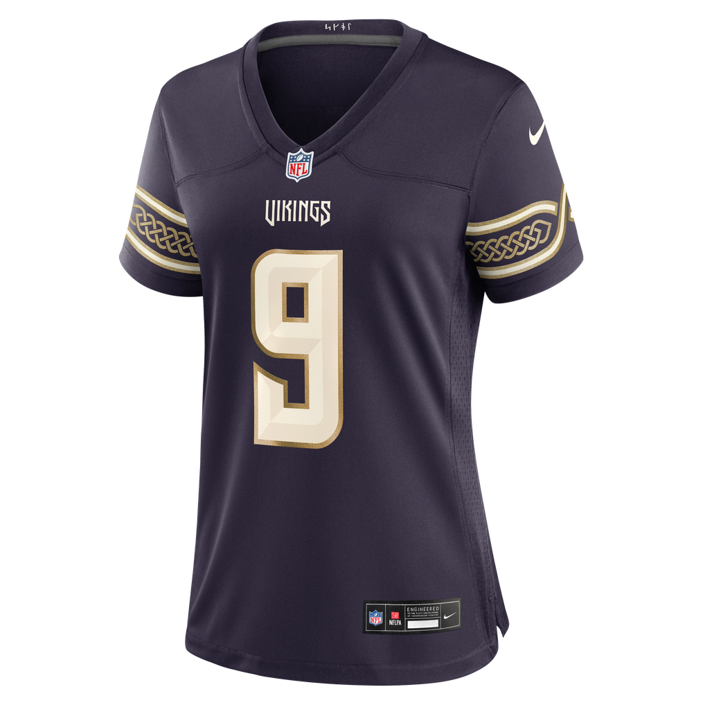 Women's Minnesota Vikings J.J McCarthy Nike Purple 2026 Rivalries Collection Game Jersey - Image 7