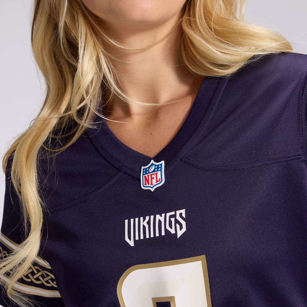 Women's Minnesota Vikings J.J McCarthy Nike Purple 2026 Rivalries Collection Game Jersey - Image 9