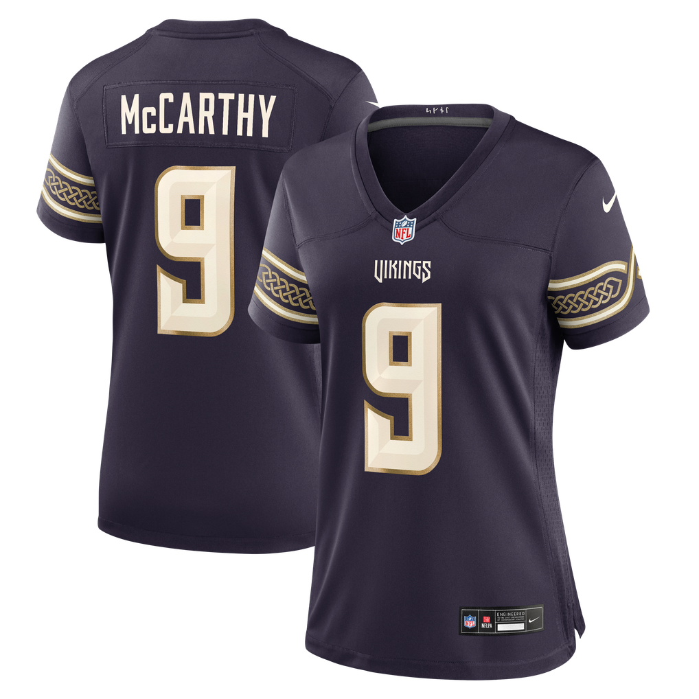 Women's Minnesota Vikings J.J McCarthy Nike Purple 2026 Rivalries Collection Game Jersey - Image 1