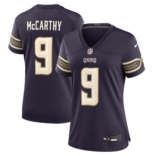 Women's Minnesota Vikings J.J McCarthy Nike Purple 2026 Rivalries Collection Game Jersey - Image 1