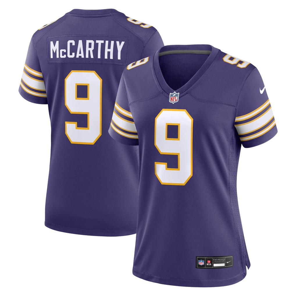 Women's Minnesota Vikings J.J. McCarthy Nike Purple 2nd Alternate  Player Game Jersey - Image 2