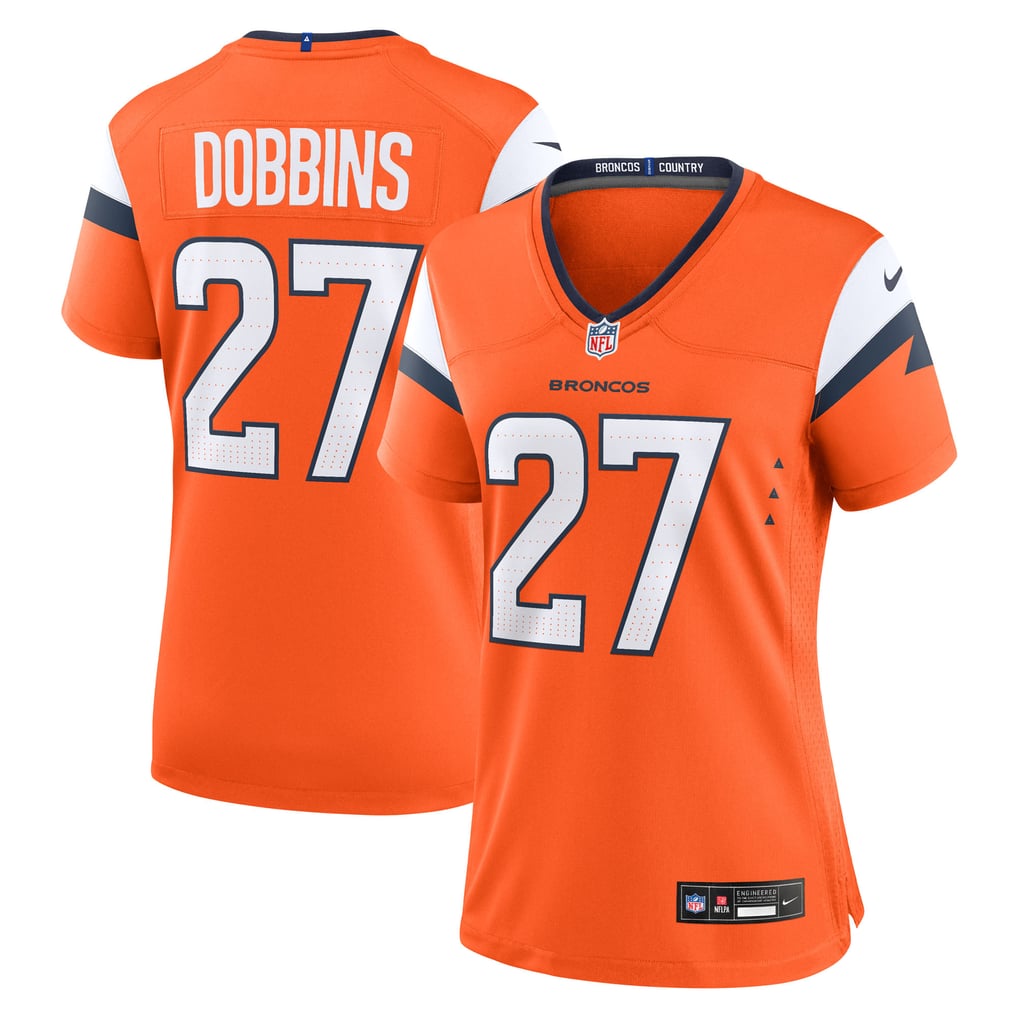 Women's Denver Broncos J.K. Dobbins Nike  Orange Team Game Jersey - Image 2